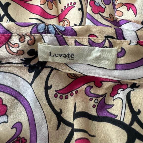 Levete Room Silk Blend Long Sleeve Blouse Size M - Picture 7 of 8